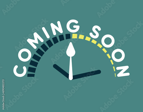 Coming soon loading vector illustrations