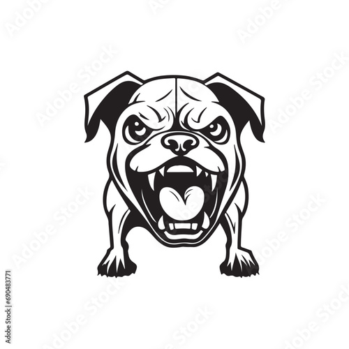 hand drawn agree dog face cartoon vector © Creative Designer