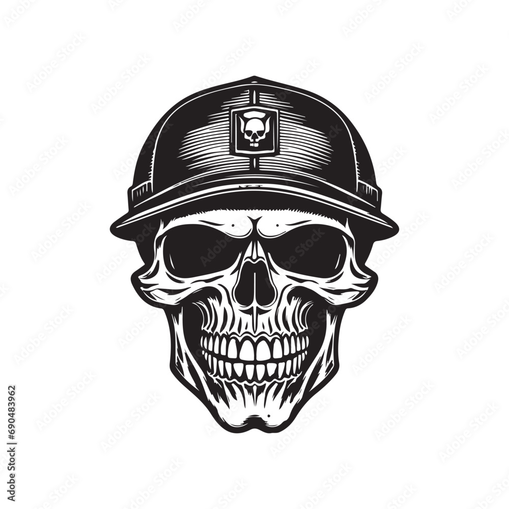 skull logo concept black and white color hand drawn vector illustration skull logo concept black and white color hand drawn vector illustration