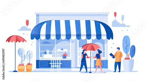 Attract and retention customers Flat vector illustration daily activities working on white background AI Generated