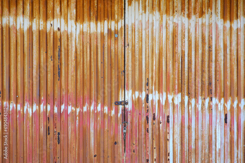 rusty iron door, Damaged iron surface. background elements.