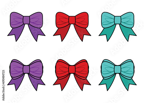 Ribbon tie design vector