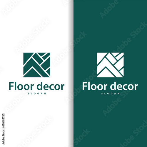 Floor logo simple abstract design home decoration Ceramic tile vector illustration