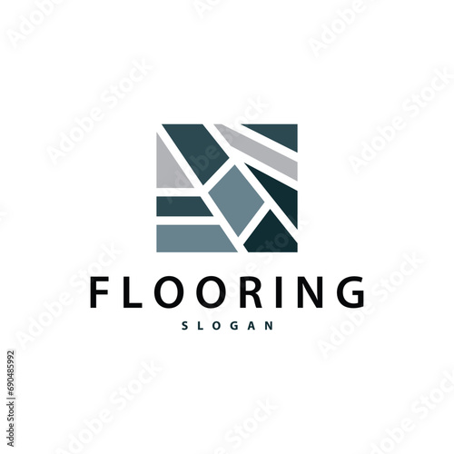 Floor logo simple abstract design home decoration Ceramic tile vector illustration