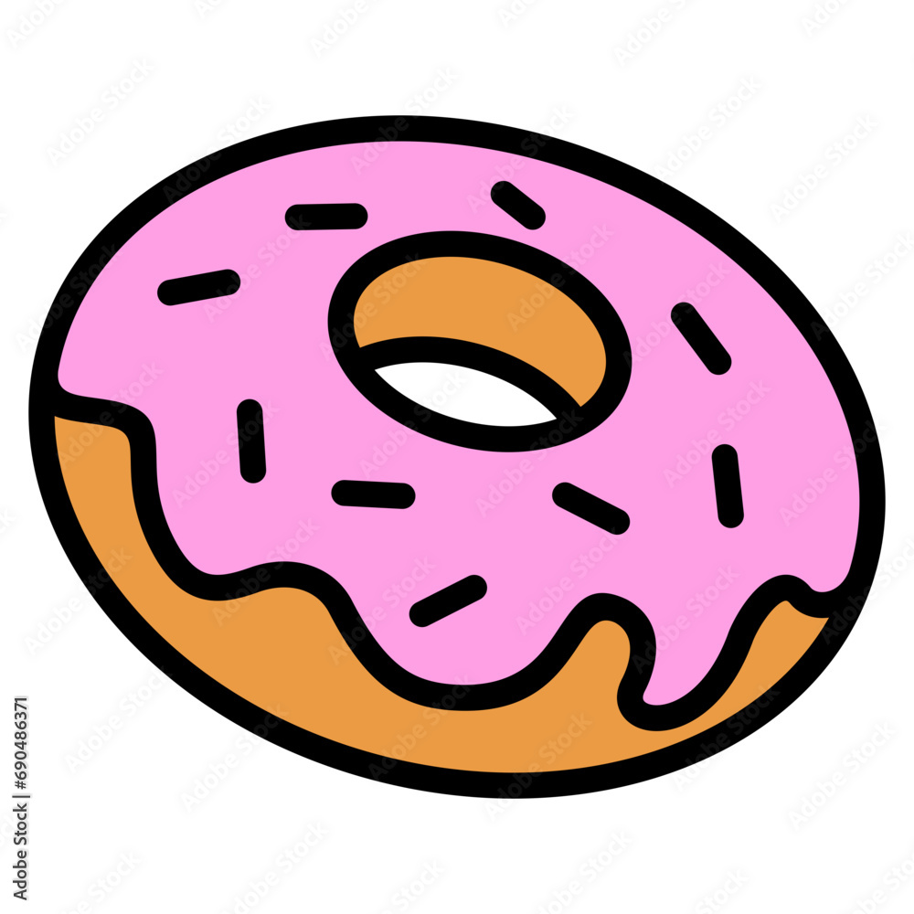 Fototapeta premium Donut Icon Element For Design