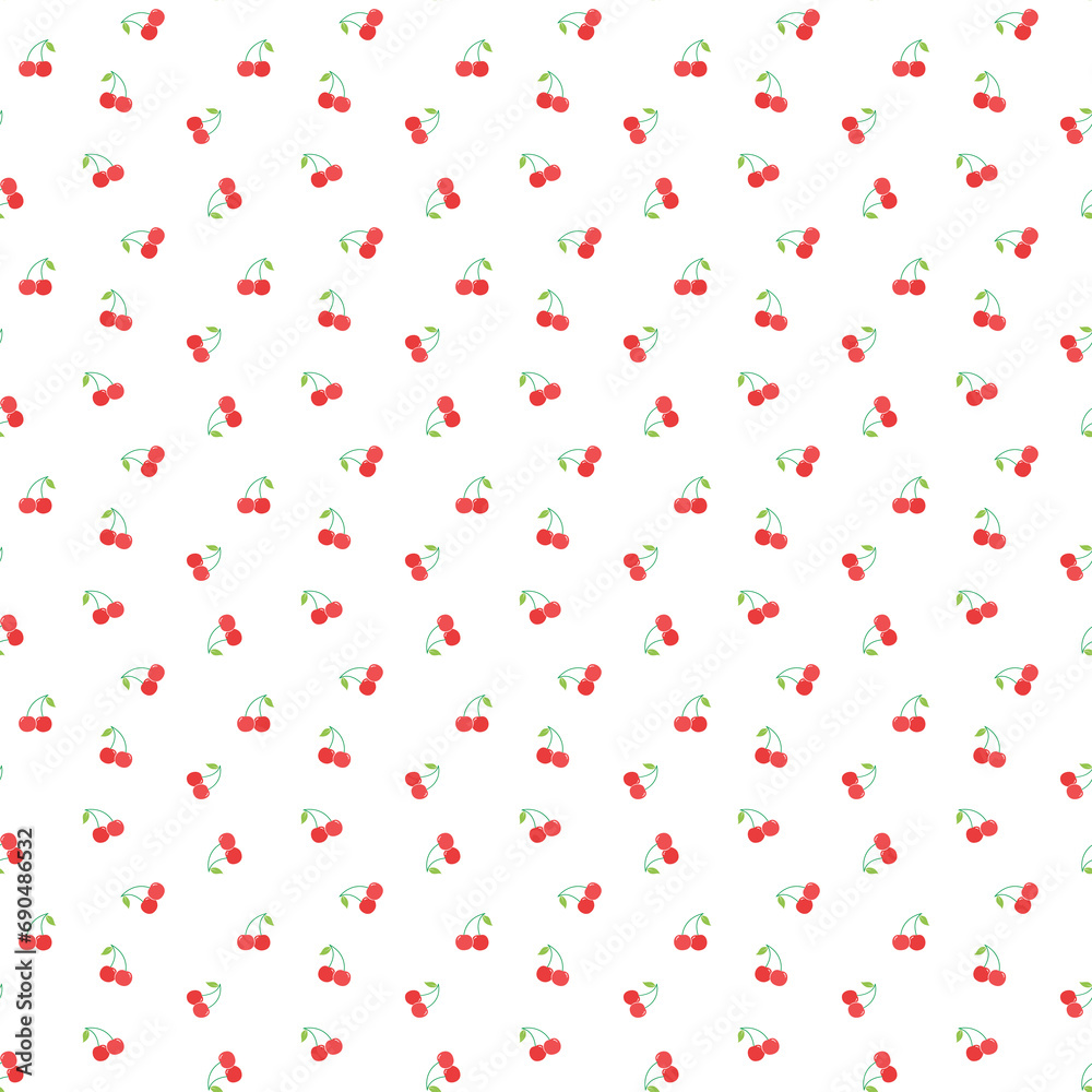 cherry pattern background for design. Colorful background.