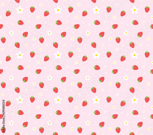 Wallpaper Mural strawberry pattern background for design. Colorful background. Torontodigital.ca