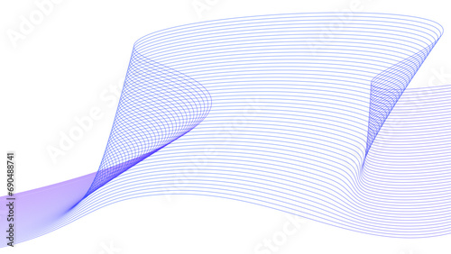 Abstract wave element for design. Digital frequency track equalizer. Stylized line art background. Vector illustration. Wave with lines created using blend tool. Curved wavy line,
