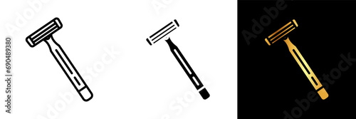 A grooming and precision icon representing a razor, epitomizing sharpness, personal care, and an essential tool for achieving a smooth and neat shave.
