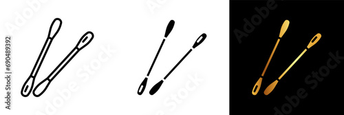 A hygiene and beauty icon representing cotton swabs, epitomizing precision, cleanliness, and a versatile tool for various personal care and beauty applications.
