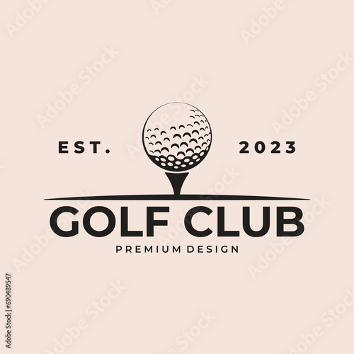 golf template logo vector simple design for golf club