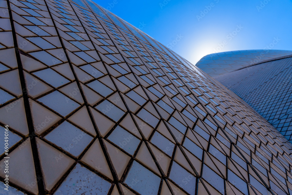 Fototapeta premium Detail of the roof of Opera House, Sydney, Australia