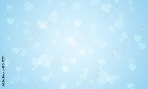 Vector abstract bokeh background with heart for valentine's day
