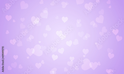 Vector abstract bokeh background with heart for valentine's day
