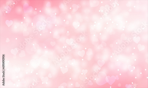 Vector blurry hearts valentine's day background