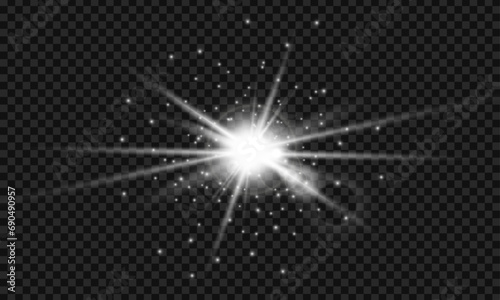Vector light flare. glowing light explodes. light effect. ray. shining sun bright flash. special lens flare
