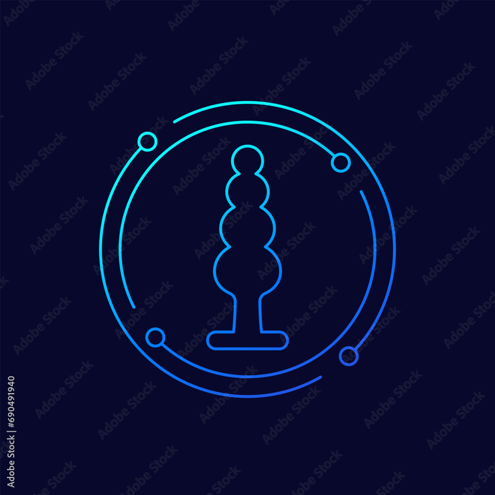 Photo Art Print sex toy anal plug icon linear design nexusby 