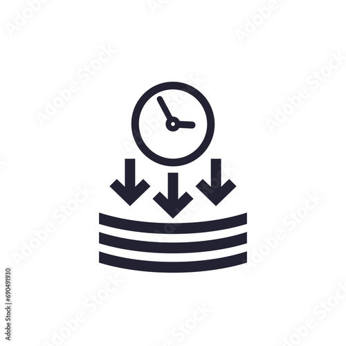 pressure icon with a clock