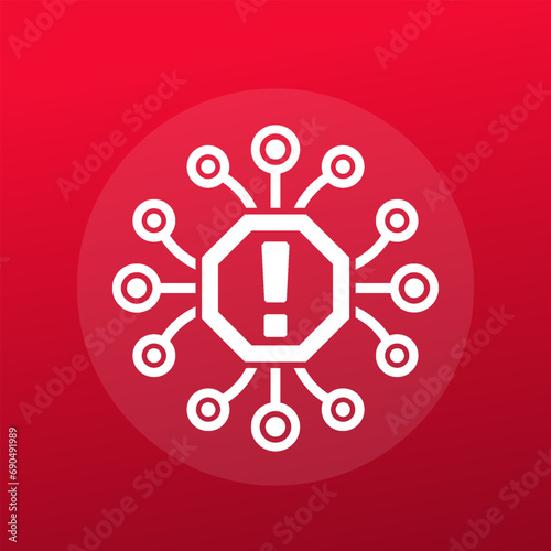 system error or warning vector icon