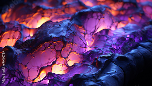 Electric Violet and Hot Coral Neon Abstract Radiant Light Patterns