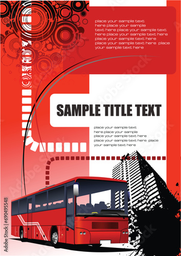 Grunge style cover for brochure urban images. Vector illustration