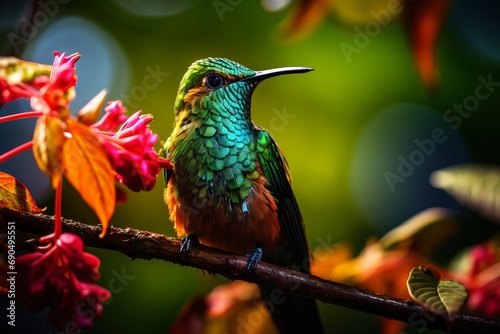 Hummingbird in Tropical Forest © Madani