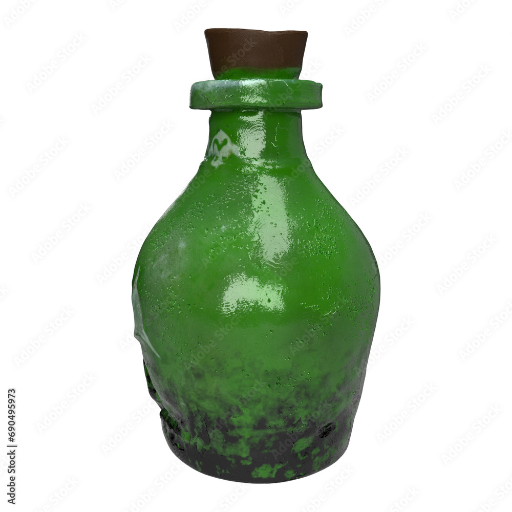 green bottle isolated on white green bottle isolated on white