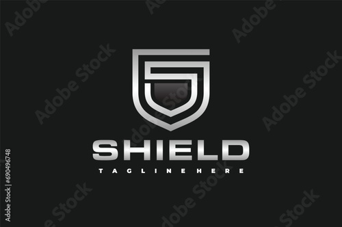 letter S shield logo photo