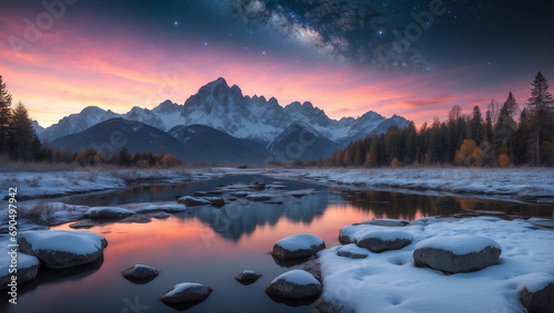 Winter sky landscapes capture the essence of the season.
