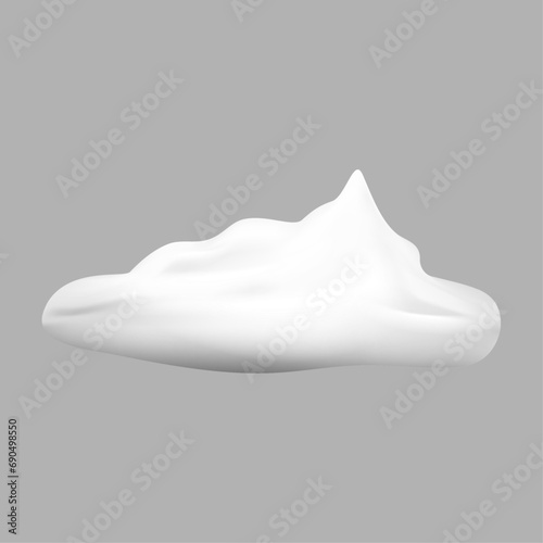 Vector white cream, realistic vecor illustration photo