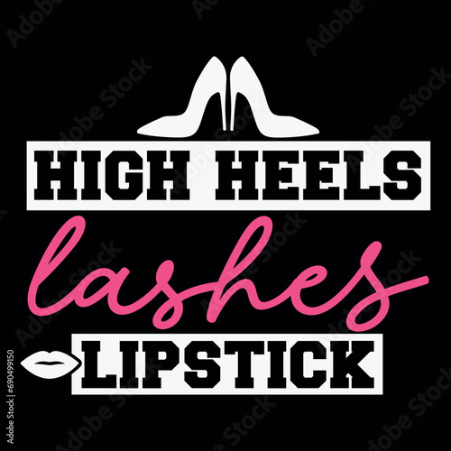 HIGH HEELS LASHES LIPSTICK svg
