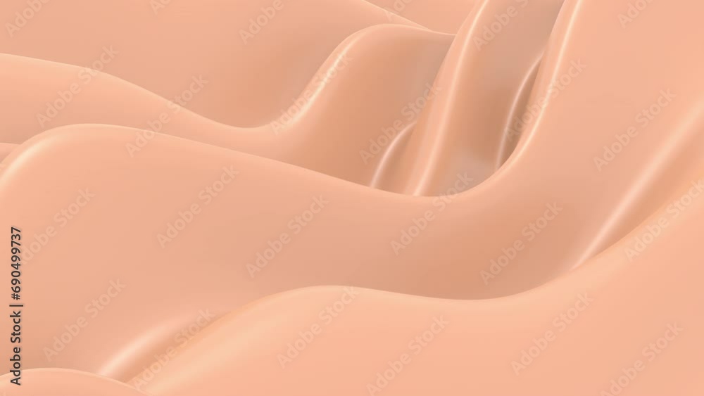 Peach fuzz Pantone Color year 2024, 3d abstract flow background