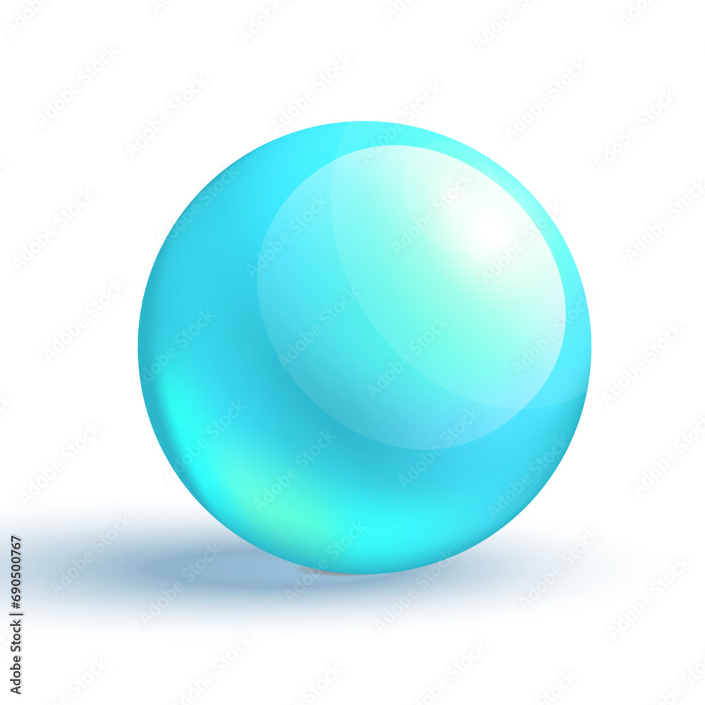 Vector realistic bubbles on white background