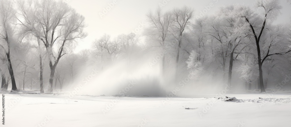 Blizzard in Southards Pond Park, Babylon, NY with sideways snow blowing. Blizzard in Southards Pond Park, Babylon, NY with sideways snow blowing.