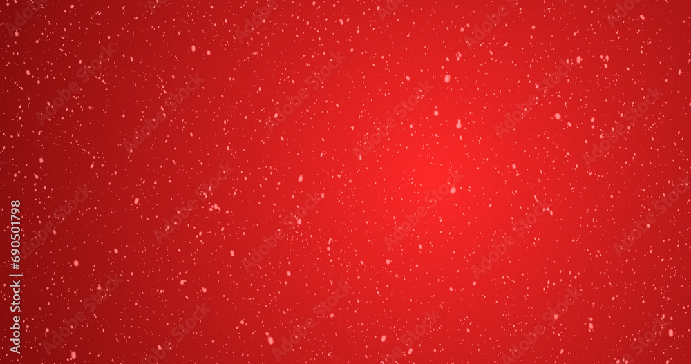 Elegant realistic snowfall animation with a colorful gradient background for the holiday and festive season, Christmas, winter, and New Year. White snowflakes falling on empty gradient bg.