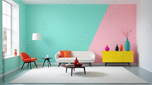 Creative Space Design with High Saturation Contrast Colors © birdmanphoto