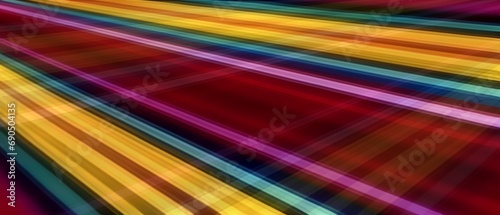 Digitally generated image. Gradient geometric lines composed of extruded color textures and suitable for business  social media banner  web or tecnology. Abtract backdrop illustration. NOT AI.