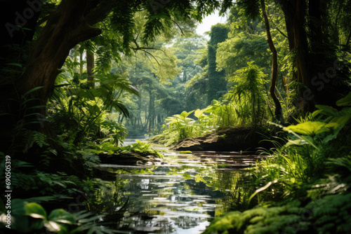 Peaceful Serenity Pond with Lush Greenery © MyPixelArtStudios