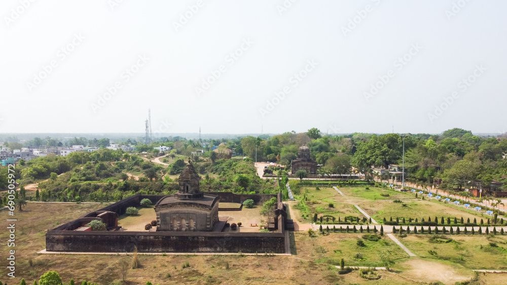 Ornately carved terracotta hindu temples of malla dynasty.Hindu temple constructed in the 17th century at bishnupur, west bengal, India. Ornately carved terracotta hindu temples of malla dynasty.Hindu temple constructed in the 17th century at bishnupur, west bengal, India.