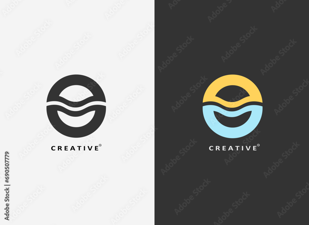 Initial O logo. Abstract O logo design. Initial O logo. Abstract O logo design.