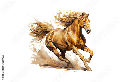 Running_horse_dark_gold_color_bright_colors_full_