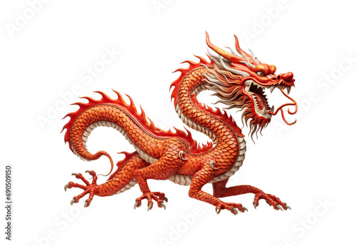 Red_Chinese_dragon_full_body._No_shadows_highest © I Love Png