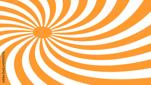 Retro 60s and 70s groovy carnival background. Sun and rainbow swirl pattern, vintage poster vibes. Funky ray elements, circle motifs, reminiscent of circus themes. vector illustration