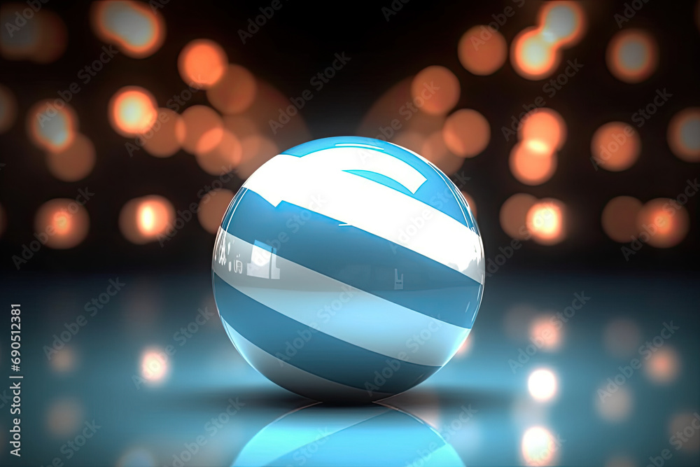 3d minimalist Argentina flag bokeh background Generative AI 3d minimalist Argentina flag bokeh background Generative AI
