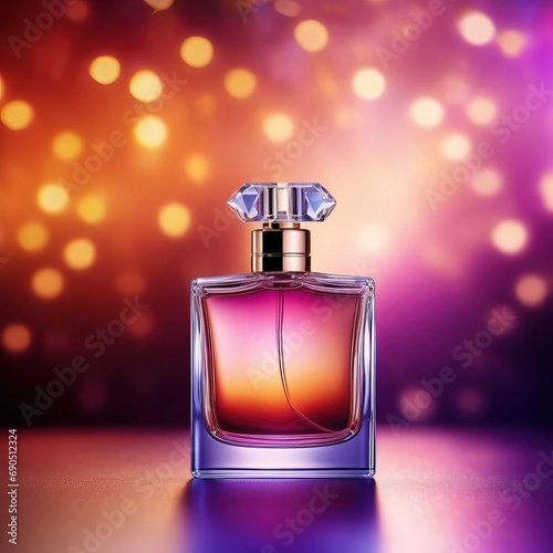 Blank generic perfume bottle, cosmetic beauty care product mockup