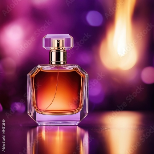 Blank generic perfume bottle, cosmetic beauty care product mockup