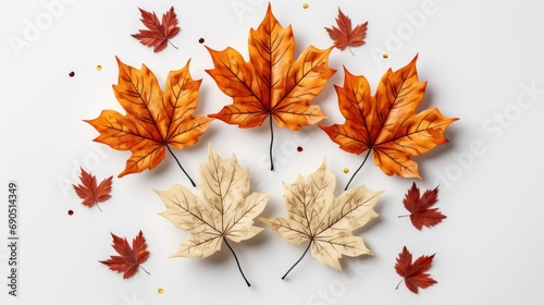 Art Leaves Autumn Background Card, Flat Design Style, Pop Art , Wallpaper Pictures, Background Hd