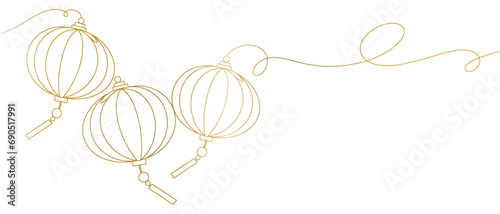 chinese new year line art vector with transparent background 
