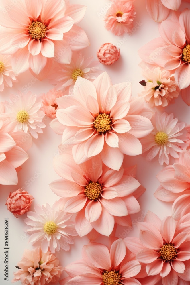 Soft pink botanical pattern Soft pink botanical pattern