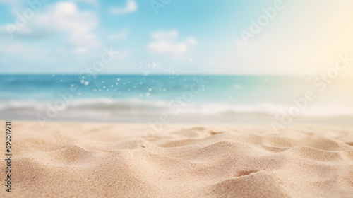 Panorama of a beautiful white sand beach and turquoise water. Holiday summer beach background.. soft sand  calmness  tranquil relaxing sunlight  summer mood